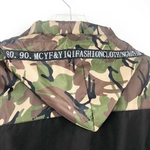 NWT MCYF & YIQI Camouflage Hooded Windbreaker Jacket. Men's/Unisex. Size XXL - Picture 4 of 11